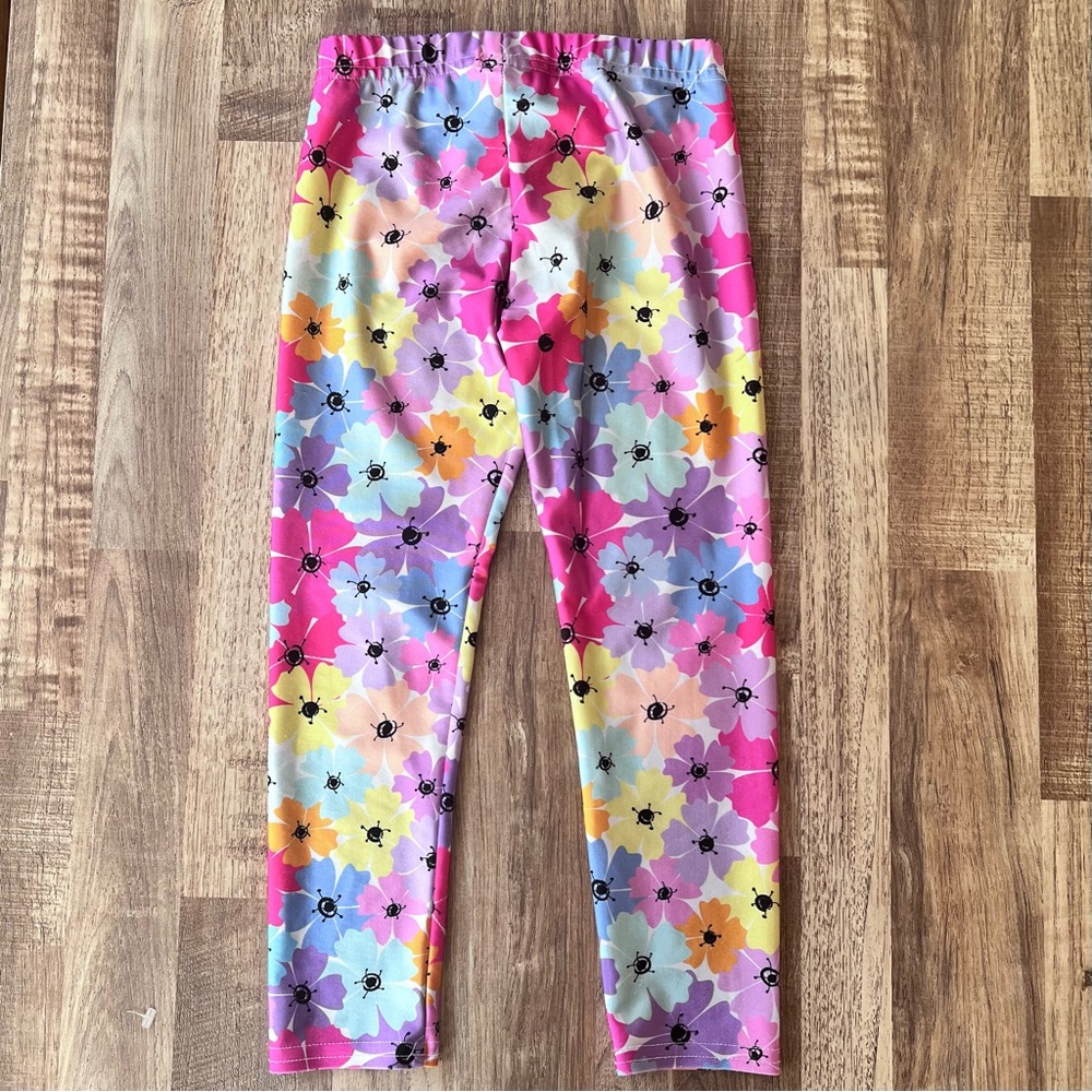 Terez Pink Multicolor Floral Leggings